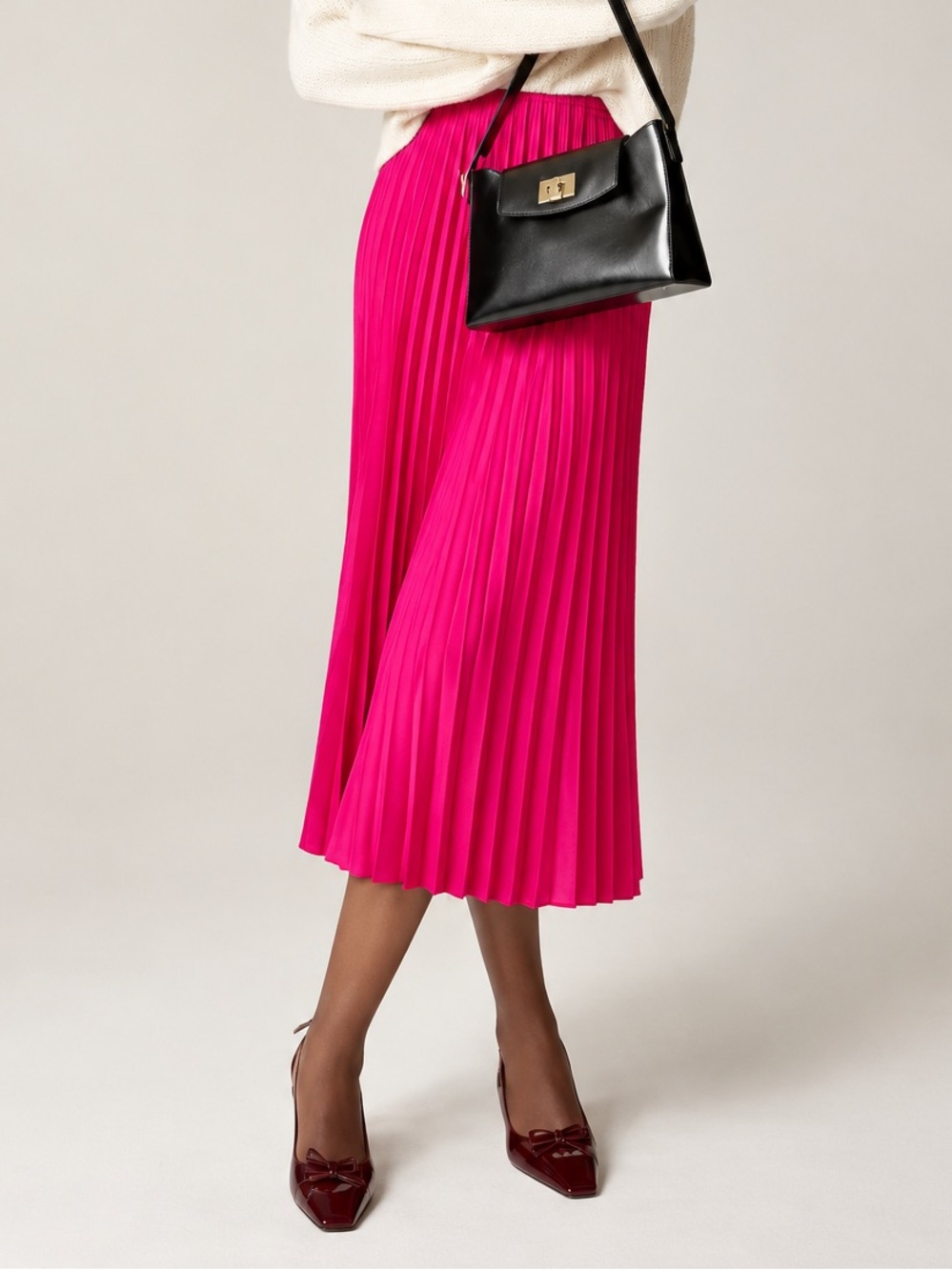 J. Crew Pink Gwyneth Pleated Midi Skirt Medium